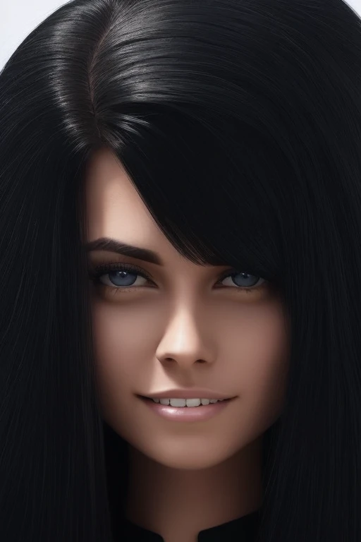 jet black hair,most very long hair,most very lion hair,most very wolf hair,most very frizzy hair,coarse hair,most very spread hairstyle,thick hair,fluffy hair,most very heavy weight hair,hair covering left eye,heavy looking hairstyle,most very voluminous h...