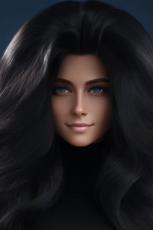 jet black hair,most very long hair,most very lion hair,most very wolf hair,most very frizzy hair,coarse hair,most very spread hairstyle,thick hair,fluffy hair,most very heavy weight hair,hair covering left eye,heavy looking hairstyle,most very voluminous h...