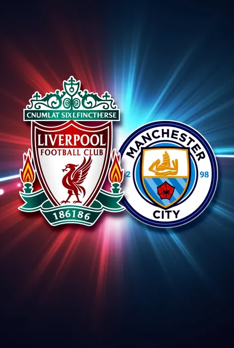 I want football match  logo betwen liverpool vs Manchester city i want both football ball club logo