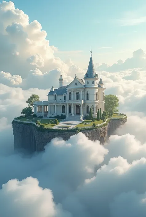 The houses near the clouds are very sophisticated