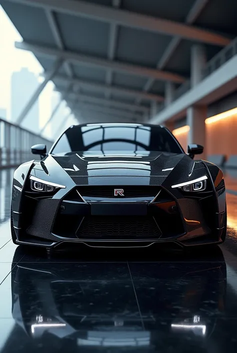 2025 Nissan gt-r35 black colour fview