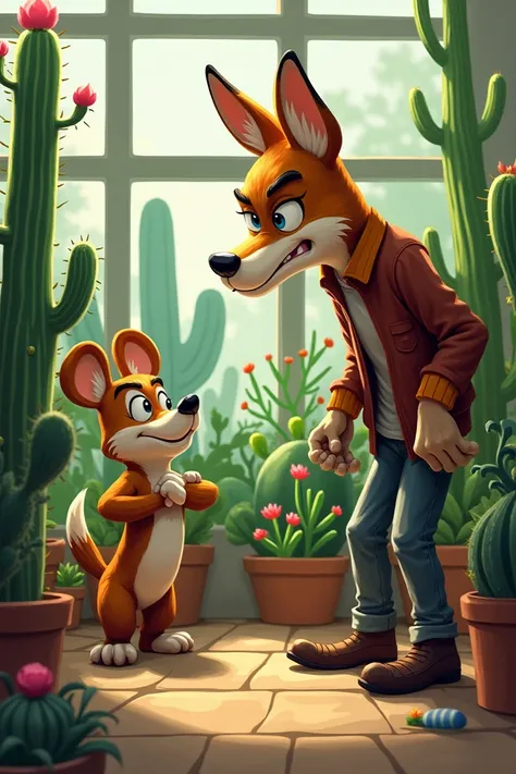 Buck, I swear, if you touch my cactus collection again, there’ll be trouble."  