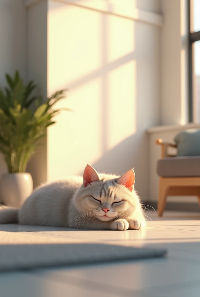 Delivering a very beautiful cat lying in the lebor room in hospital 3d animation 