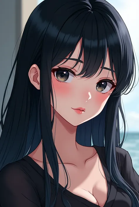 Black Haired Beauty Anime Style