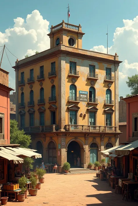 Hospital building in old town africa