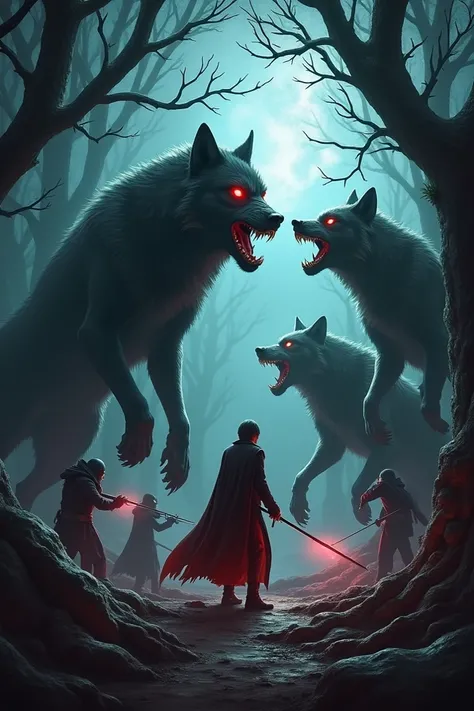 A paranormal, werewolf, vampire and hunters book cover 