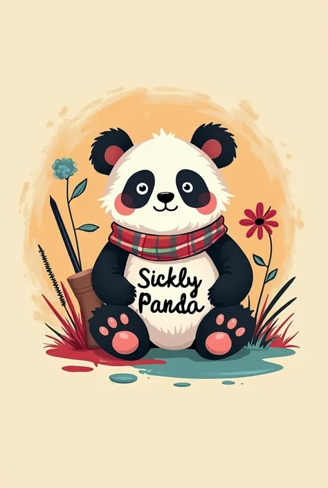 Logo for a page named Sickly Panda 
Its a arts and crafts page