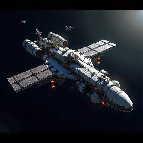 a space station in deep space for human habitation and exploration