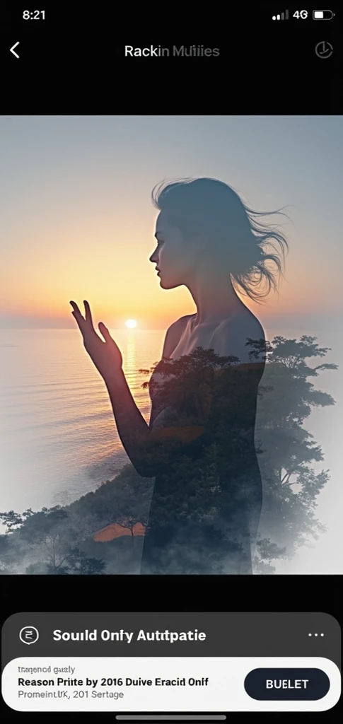 high quality,  8k Ultra HD, eine wunderschöne Double exposure,  that combines a goddess silhouette with a sunset coast.  The sunset coast should serve as the underlying backdrop ,  where her details flow into the goddess. sharp lines, The background is mon...