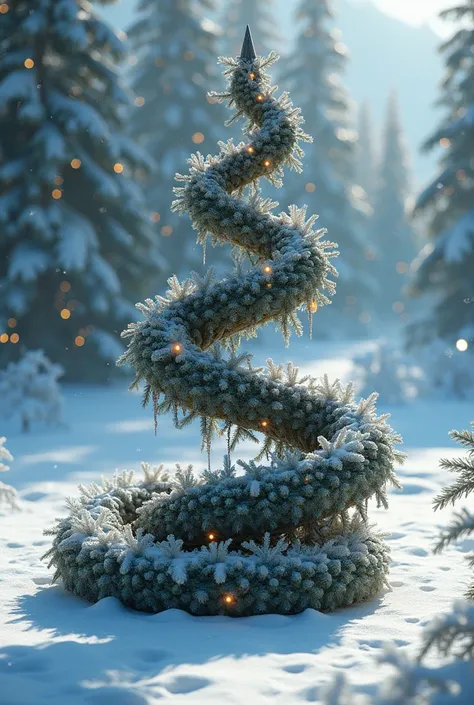 snake-shaped christmas tree