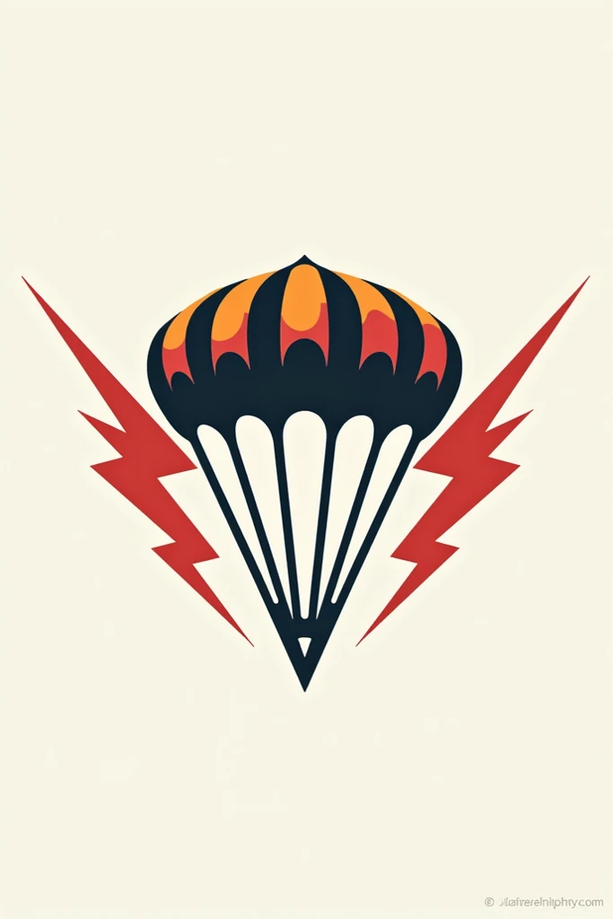 Logo for the . 
 Parachute hat
A lightning bolt to the left and right of it