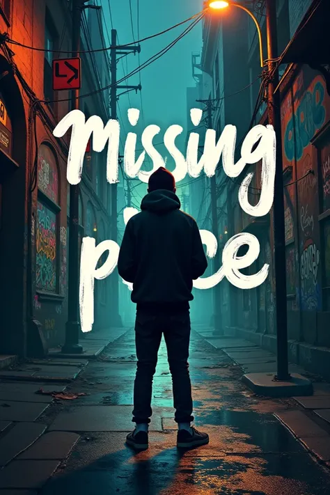 Hip hop album cover that writes "MISSING PIECE"