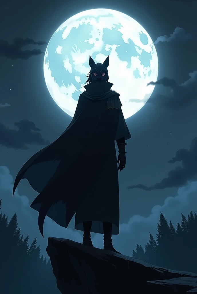 Look Kailo was burned to death in the forest and was taken to the Dark Clan and gave him a black kimono, black medieval inspired long cape, a mask that resembles a wolf with dark shaded lense and wears kabuto like helmet, black gauntlet and black boots...a...