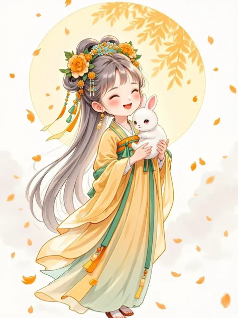 Happy girl in Chinese style Hanfu - 国风汉服快乐女孩_rel_260420