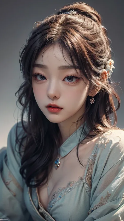 8k Wallpaper, grand, (masterpiece), (best quality), (ultra-detailed), (illustration), (an extremely delicate and beautiful),dynamic angle,rainbow hair,detailed cute face, an extremely delicate and beautiful girl,