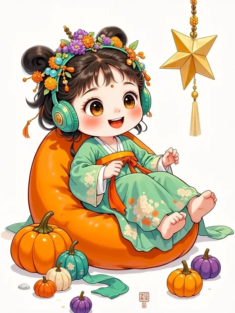 Happy girl in Chinese style Hanfu - 国风汉服快乐女孩