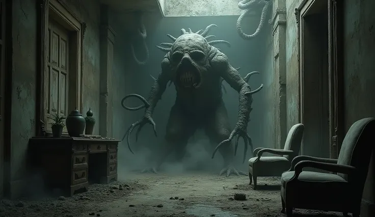 A creepy place with an ugly creature watching 