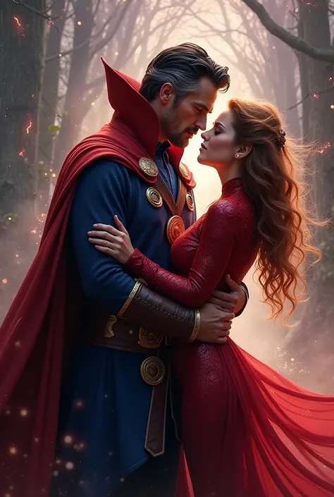 Doctor strange kissing wanda