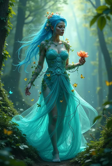 (( of the Goddess of the Goddess of the Goddess fusion of nature and technology :1.4)), ( masterpiece :1.4,  better quality ), ( Photorealistic:1.4),  An ethereal and powerful figure ,  Embodying the perfect harmony between nature and advanced technology ....