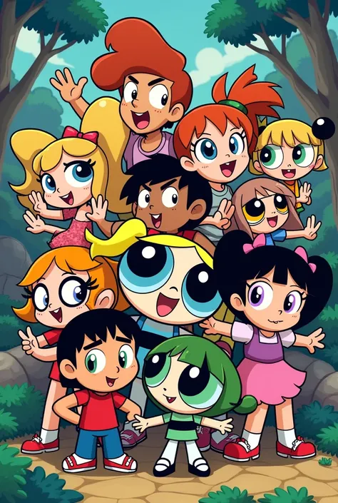 Create an image containing all the cartoons that aired on open TV in Brazil from 1990 to 2000