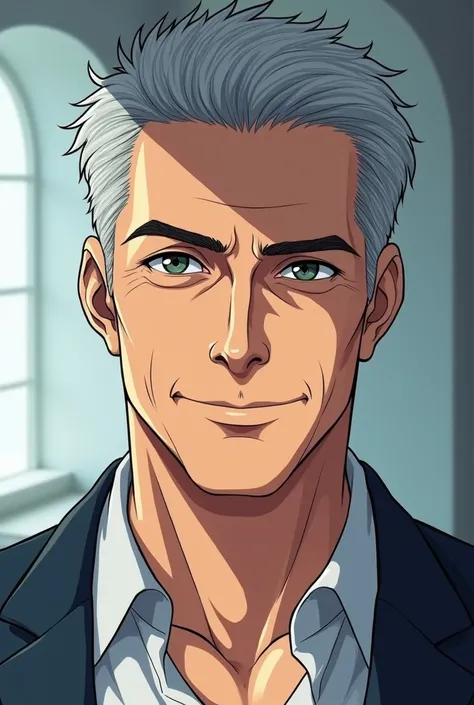 There’s a character name Matthew from “cry,or even better, beg”. I want you to generate a 50 year old very handsome anime  picture of matthew 