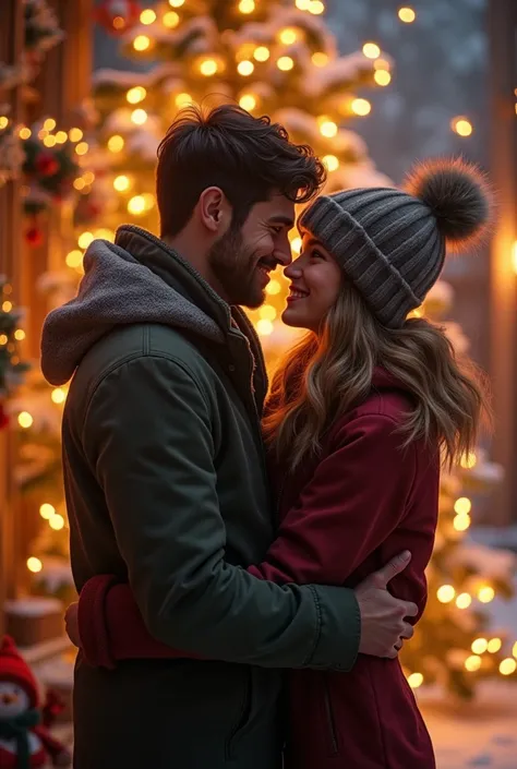 A couple at Christmas 