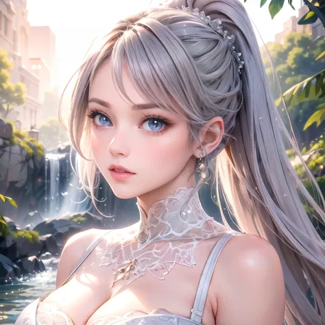 full body Waifu beautiful detailed eyes, beautiful detailed lips, extremely detailed eyes and face, long eyelashes, 1 girl, Sensual, young woman, Sensual medium/large breasts, beautiful female face, slim, sexy, erotic, beautiful fashionable clothes, perfec...