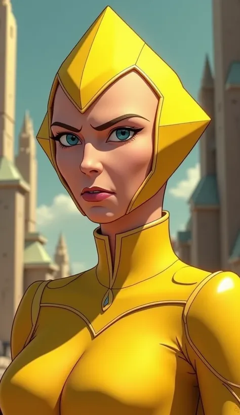 Yellow diamond from steven universe cartoon, with putins face.