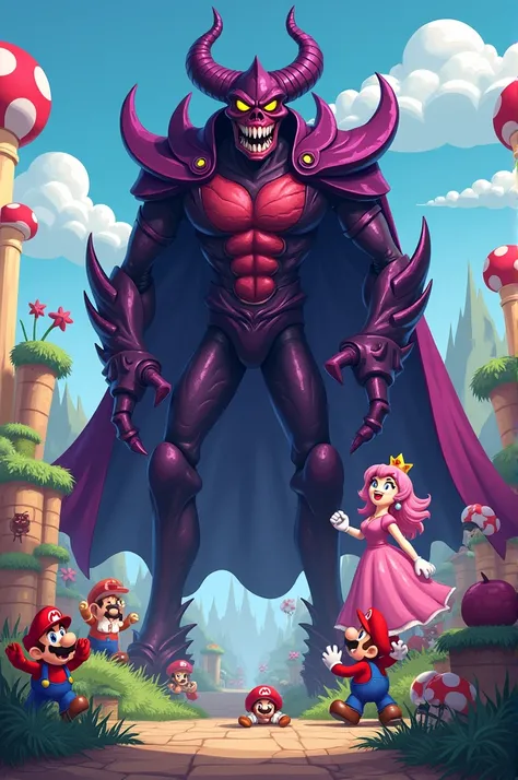 I want you to generate the image of a villain for Peach in the same animation format as that of Mario Bros and all his characters