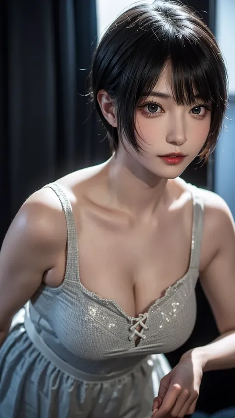 There is a girl beside her  .、black eyes ,  with a strong mysterious expression .  wearing an orphan movie costume style , More elegant and refined,   This matches her mysterious and strong personality. Comprehensive ,  Her appearance will attract attentio...