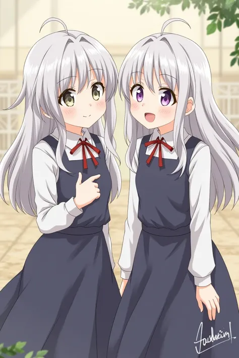 White Hair Elf Twins Anime