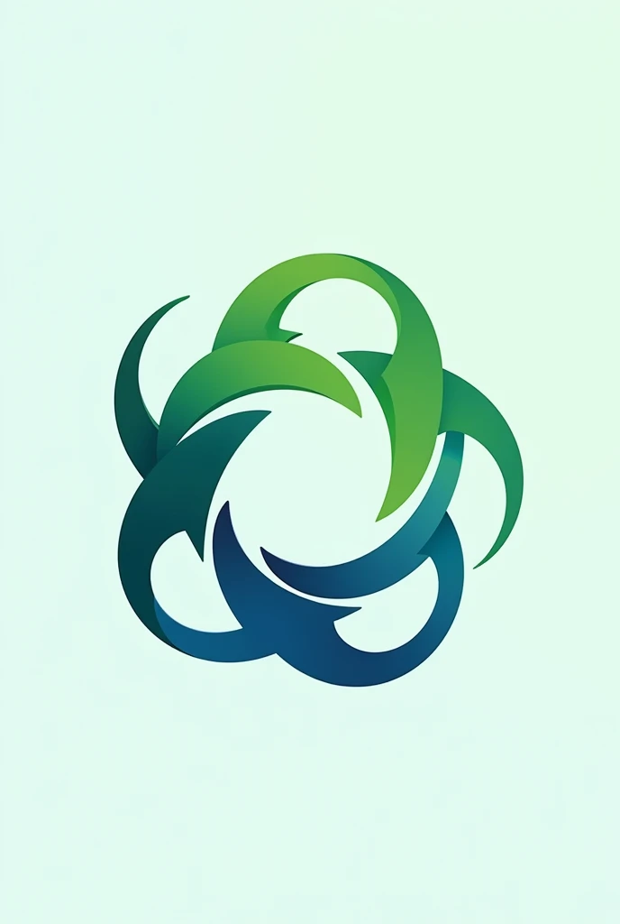 Create a round team ,  logo in green and blue, design, in HD