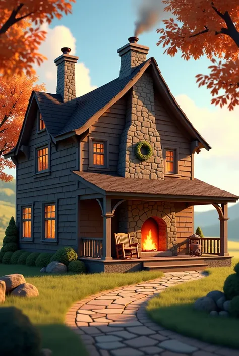 HOUSE WITH FIREPLACE