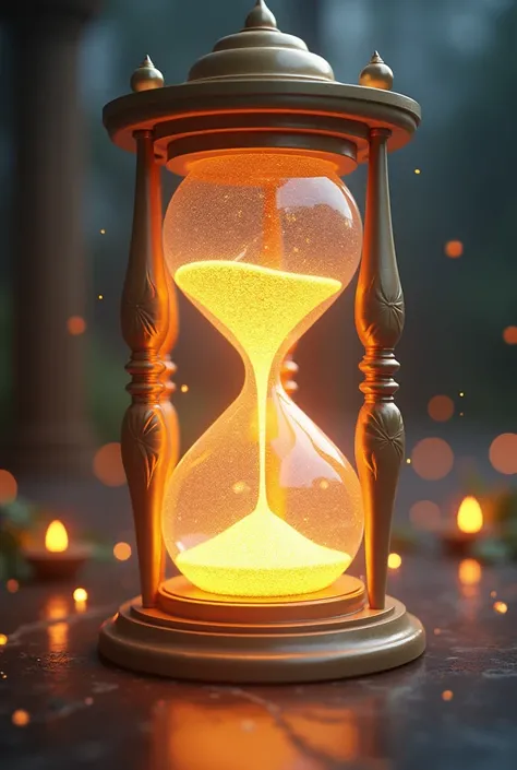 A luminous clock or hourglass :  symbolizing Gods control over time.
