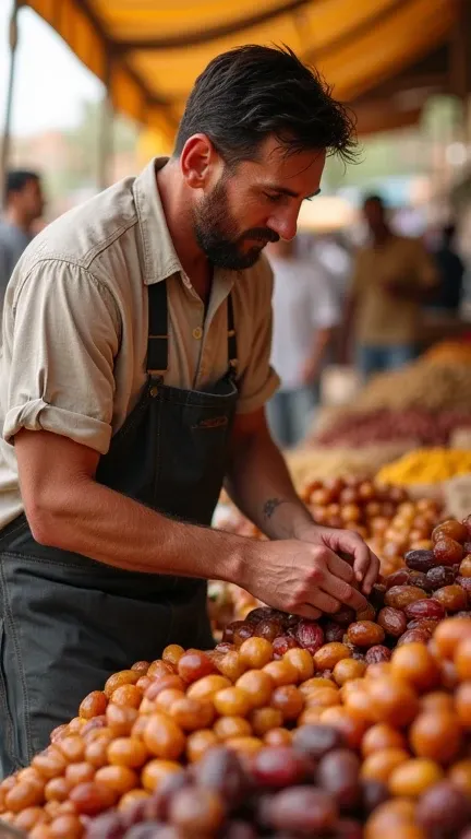 After harvesting, Messi prepares the dates for sale in the market.

The fresh dates are sold to local buyers for consumption.