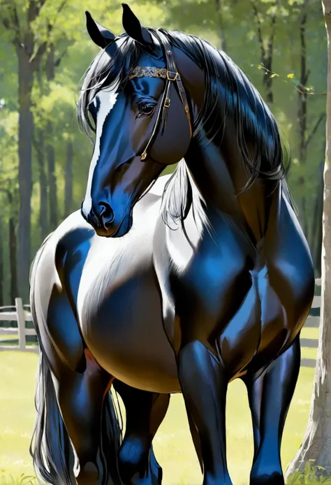 Black Friesian Mare-Dam is