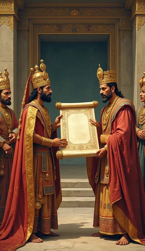 India king give scroll to another king