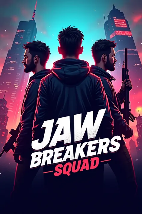 I am tournament player. I want a logo for my squad with this information :
Squad name :JAW BREAKERS 
SQUAD players :SOBUZ, SABIT,MAHIM,ABEG.
GAME NAME : FREE FIRE 