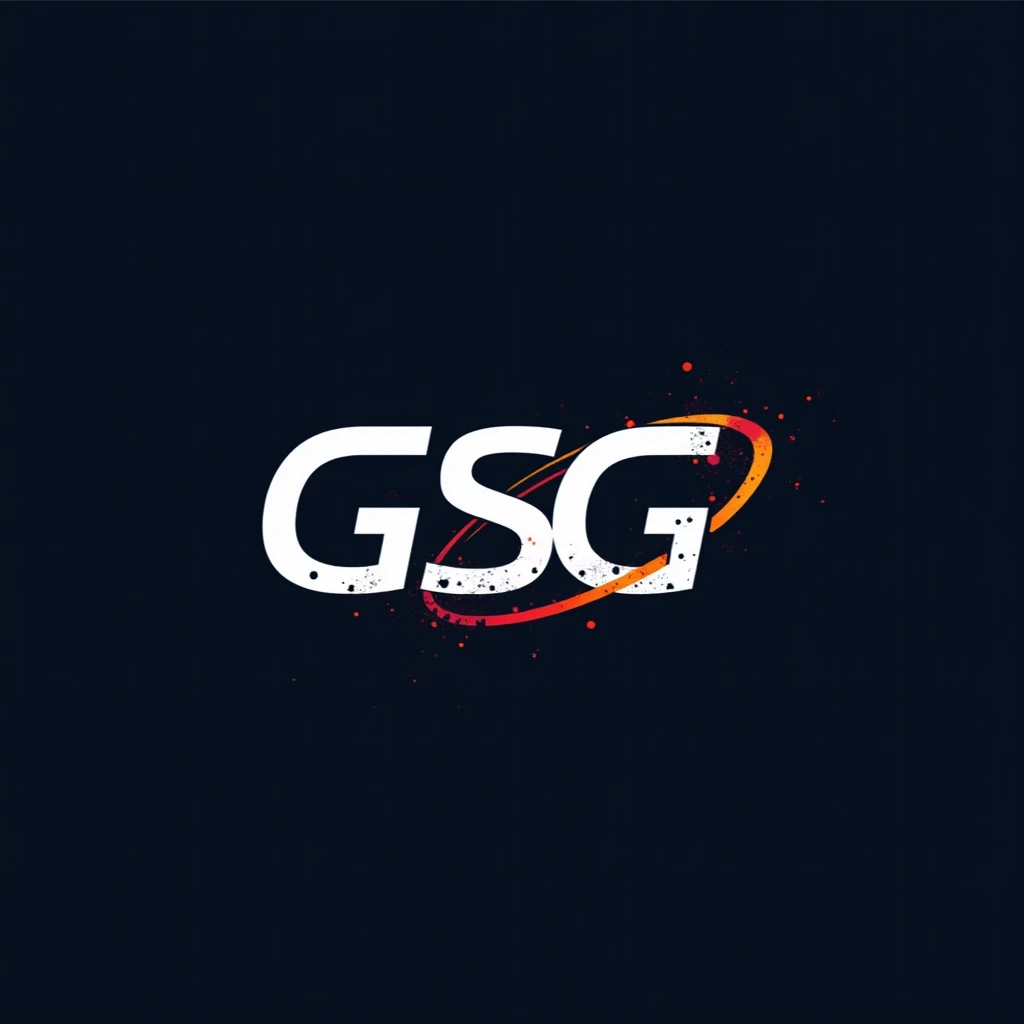 Create a logo "GSG " with Mobile phone and network background