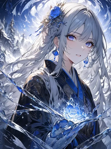 PEAnimeBG, masterpiece:1.3,  Anatomically Correct:1.3, nsfw,  Ultra High Definition:1.3,  high-definition face :1.3, Golden ratio face, 4K:1.3, liberating background :1.3,  bright , null,snow, snowの結晶, icicle, rpg, Shiva:1.3, 吹snowの中の進軍,  Womens Outlines S...