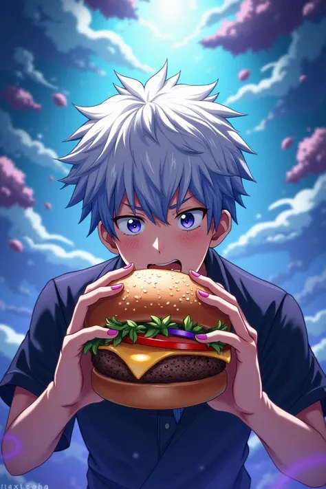 Gojo eat borger 