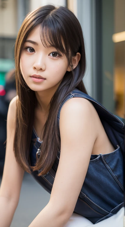 a girl wearing camisole, raw photo