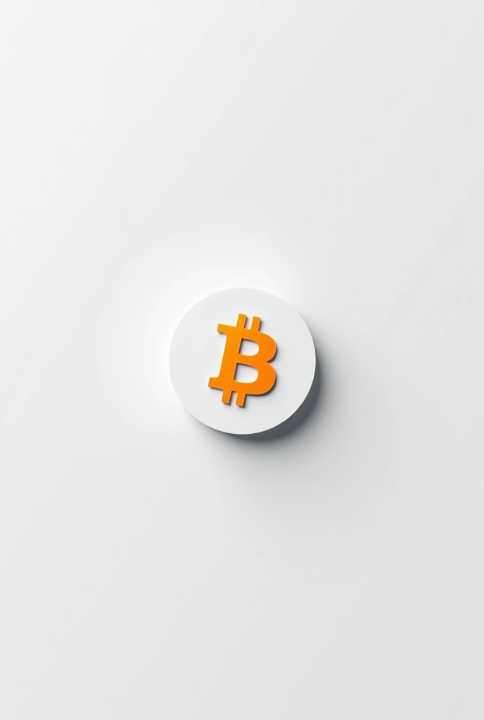 white circle with a bitcoin symbol on it