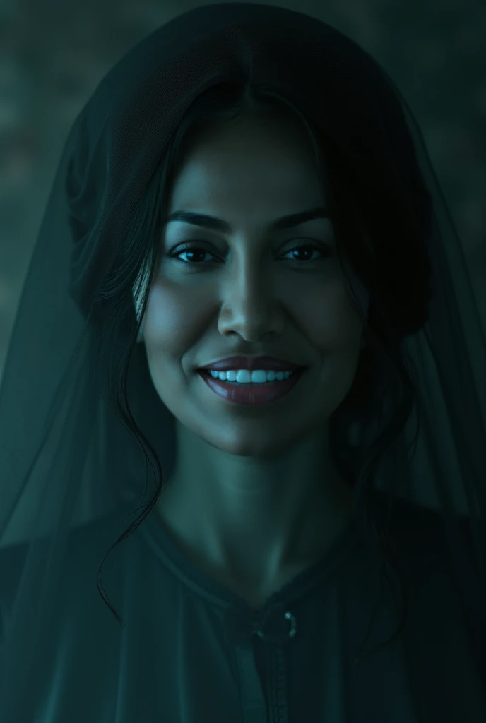 smile, women ghost, dark cinematic lighting, hyperrealistic, 8k, full dress not sexy