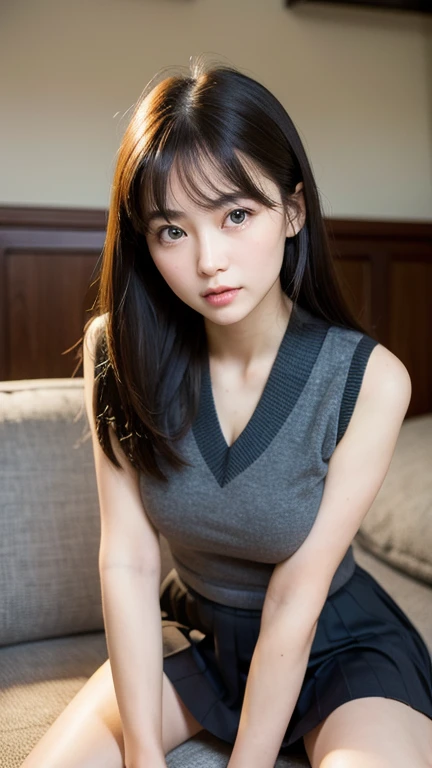  Best quality, Face focus , Soft Light,   super high resolution , (Realistic:1.4),  original photo,
1 Chinese girl,  unique ,  cute, (pupil, The light in your eyes ),   Delicate and beautiful appearance , ([Big breasts),( high-resolution human skin texture...