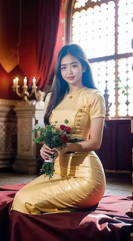 The background of the world heritage site of Bagan Pagoda is a young woman in her 20s, posing in various poses and styles. The best and highest quality image was taken to enter the award-winning photo contest. The image is clear and sharp, the natural scen...