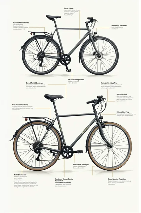 I want a movie that shows a city bike suitable for travel and shows the important components of the bike up close. 