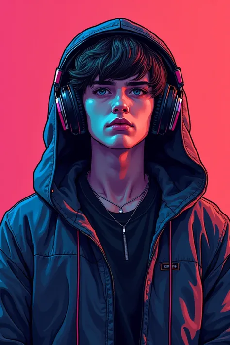 prompts
(  masterpiece  )  hooded cyberpunk teenager with music headphones on his head and looking forward,( yellow and black), (empty background :1.5), street clothes, colorful, outlined, centered, stunning illustration , open plan, realistic, intricate, ...