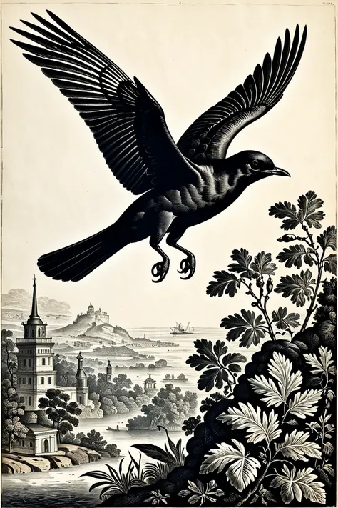 a Flying Bird Silhouette, by Abraham Ortelius.
best quality, masterpiece, intricate details, ultra-detailed