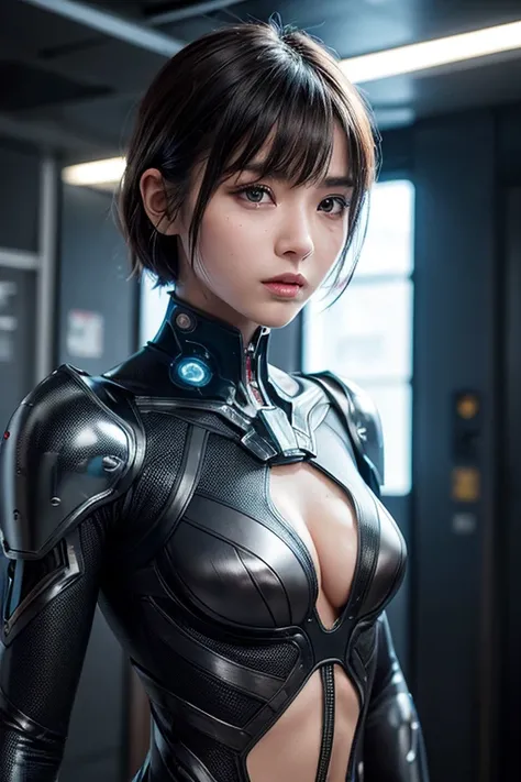 ((super-real photography: 1.5)), (realistic: 1.3), bust shot, A bold and aggressive pose, 
BREAK
a cute Cyborg Girl, half-Japanese European girl, 
BREAK
(beautiful face: 1.5), (Super cute: 1.5), (Babyface), well-balanced face, endured face, devil pupils, l...